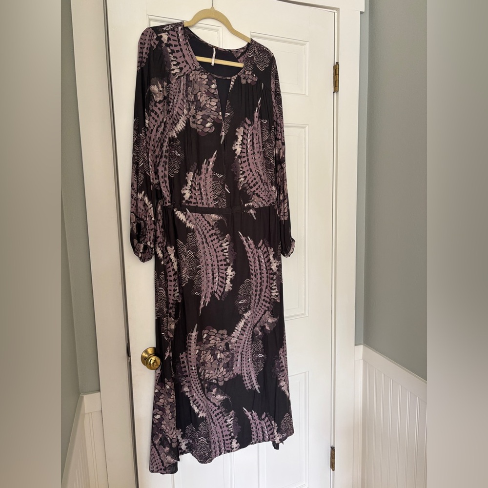 Free People Mauve Print Maxi Dress